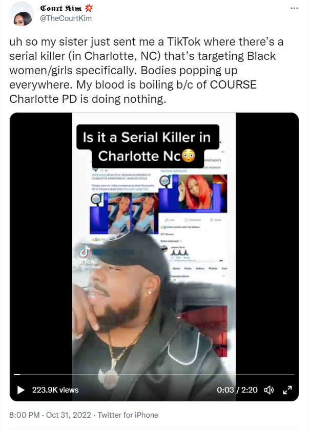 Fact Check Serial Killer NOT Active In Charlotte, North Carolina